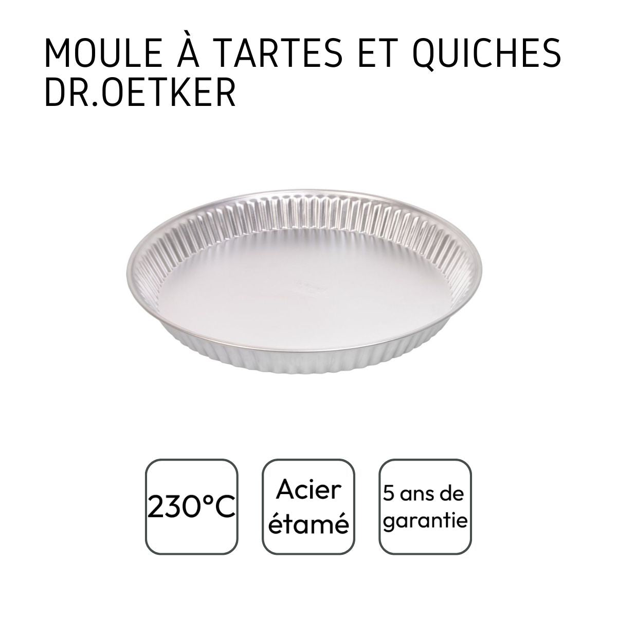 Dr Oetker - Lot De 2 Moules À Gâteaux 30/30 Cm En Fer Dr Oetker Classics - Gris