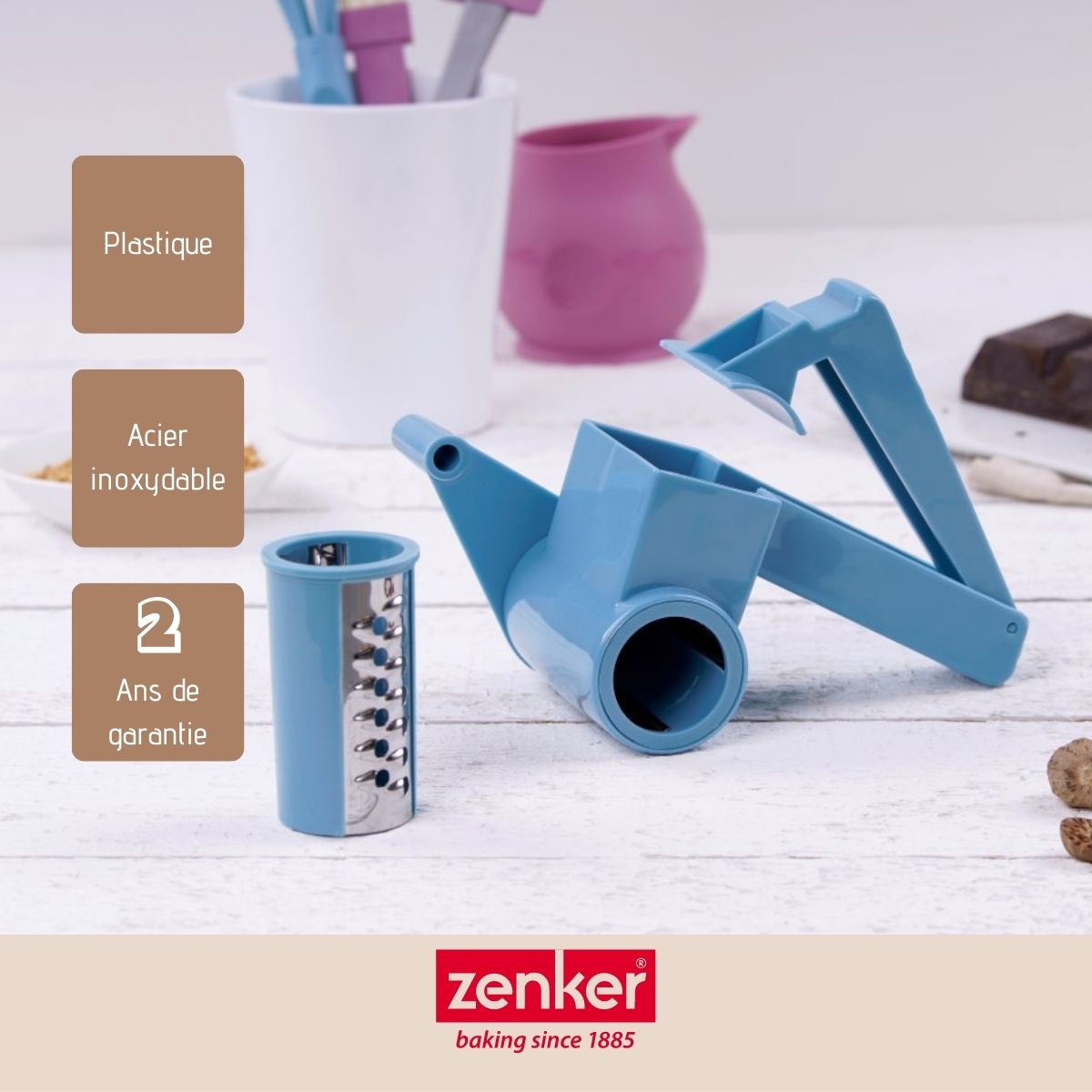 Zenker - Set De 2 Râpes En Plastique Zenker Sweet Sensation - Bleu