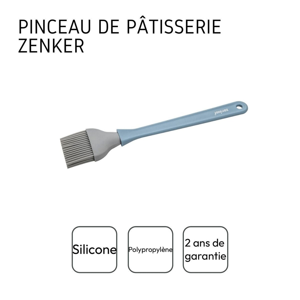 Zenker - Ensemble De 2 Pinceaux De Cuisine Et De Pâtisserie 25 Cm En Poils Silicone Zenker Sweet Sensation - Gris