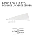 Zenker - Set De 2 Poches À Douilles Avec Embouts En Plastique Zenker Smart Pastry - Transparent