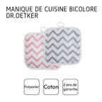 Dr Oetker - Lot De 2 Maniques 20/20 Cm En Coton Avec 2 Ustensiles Dr Oetker Baker Edition - Rose