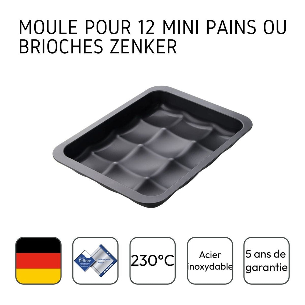 Zenker - Lot De 2 Moules À Gâteaux 36/27/5 Cm En Acier Black Metallic Black Mettallic Zenker Black Mettallic - Noir