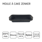 Zenker - Lot De 2 Moules À Gâteaux 31,5/14,2 Cm En Silicone Silicone Fibre De Verre Silicone Fibre De Verre Zenker Silicone Fibre De Verre - Noir|Gris