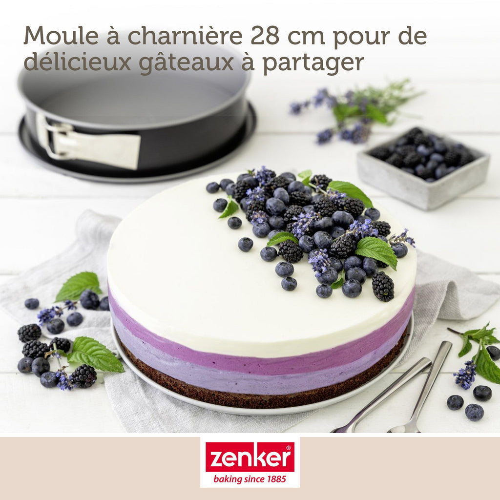 Zenker - Lot De 2 Moules À Gâteaux 28/28 Cm En Acier Zenker Energy - Gris