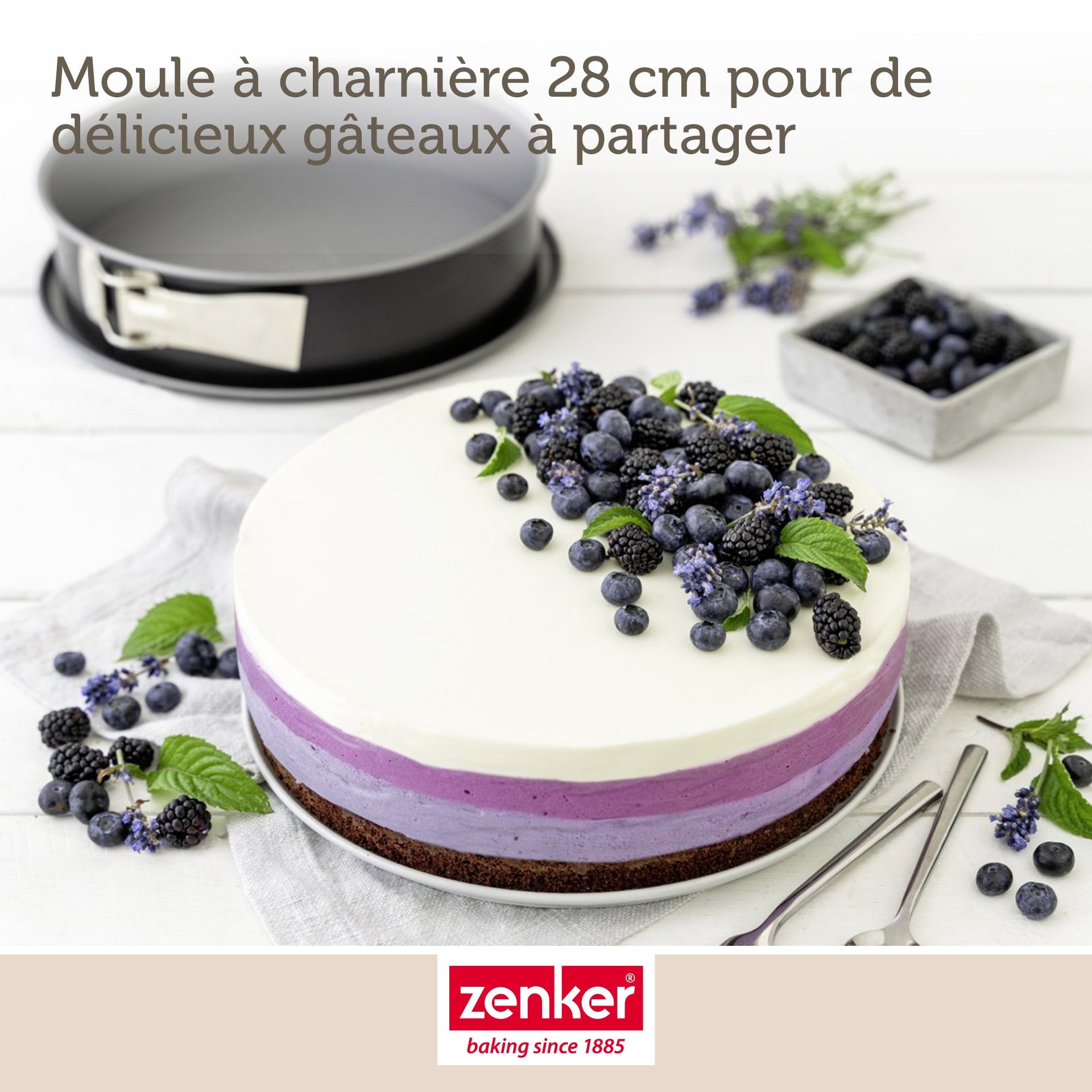 Zenker - Lot De 2 Moules À Gâteaux 28/28 Cm En Acier Zenker Energy - Gris