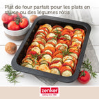 Zenker - Lot De 2 Plats Four 33/33 Cm En Acier Émaillé Avec 2 Ustensiles Zenker Special Cooking - Noir