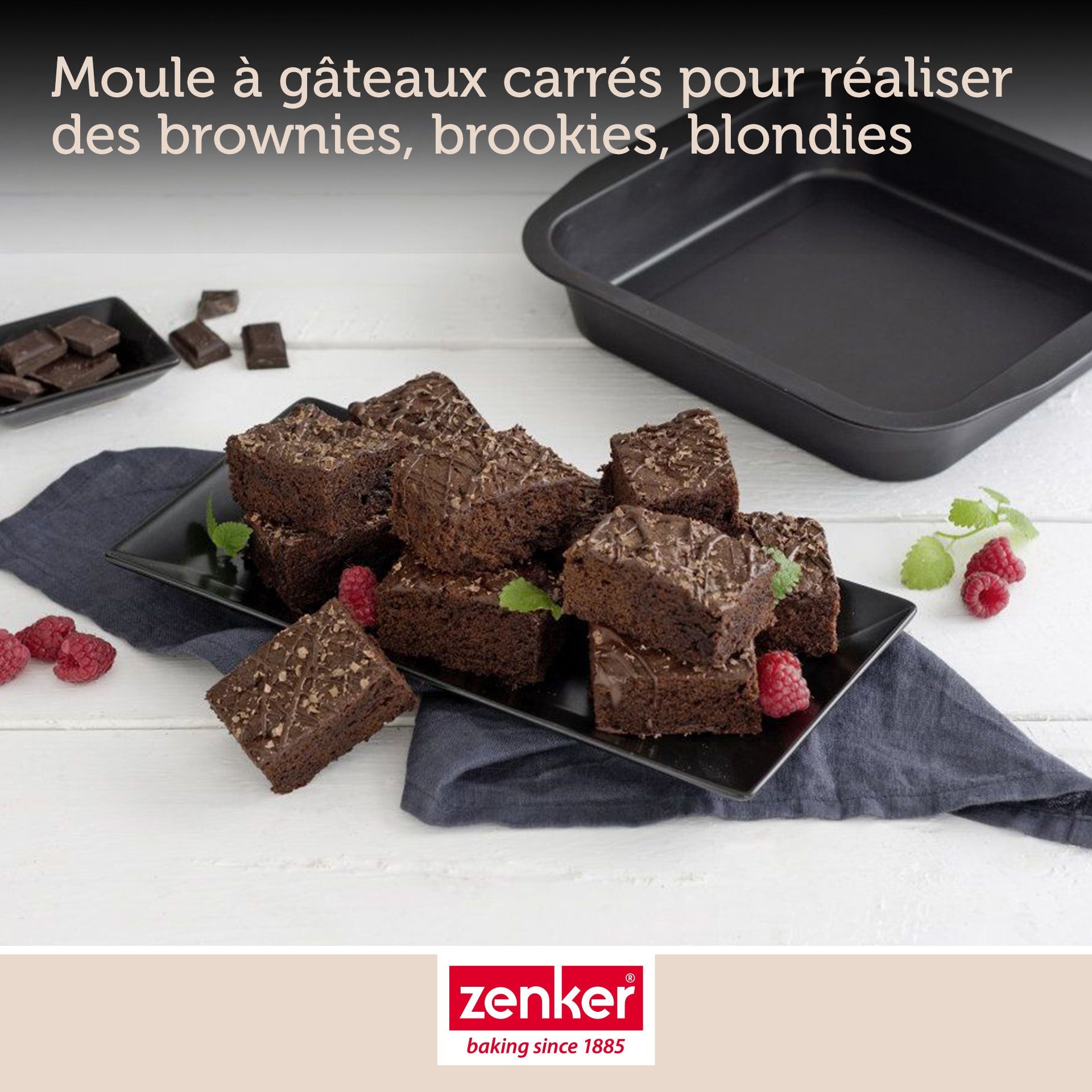 Zenker - Ensemble De 2 Moules À Brownie 27 X 26 Cm Zenker Special Creative - Noir