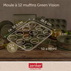 Zenker - Lot De 2 Moules À Gâteaux 38,5/26,5 Cm En Acier Zenker Green Vision - Vert