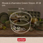 Zenker - Lot De 2 Moules À Gâteaux 18/18 Cm En Acier Zenker Green Vision - Vert