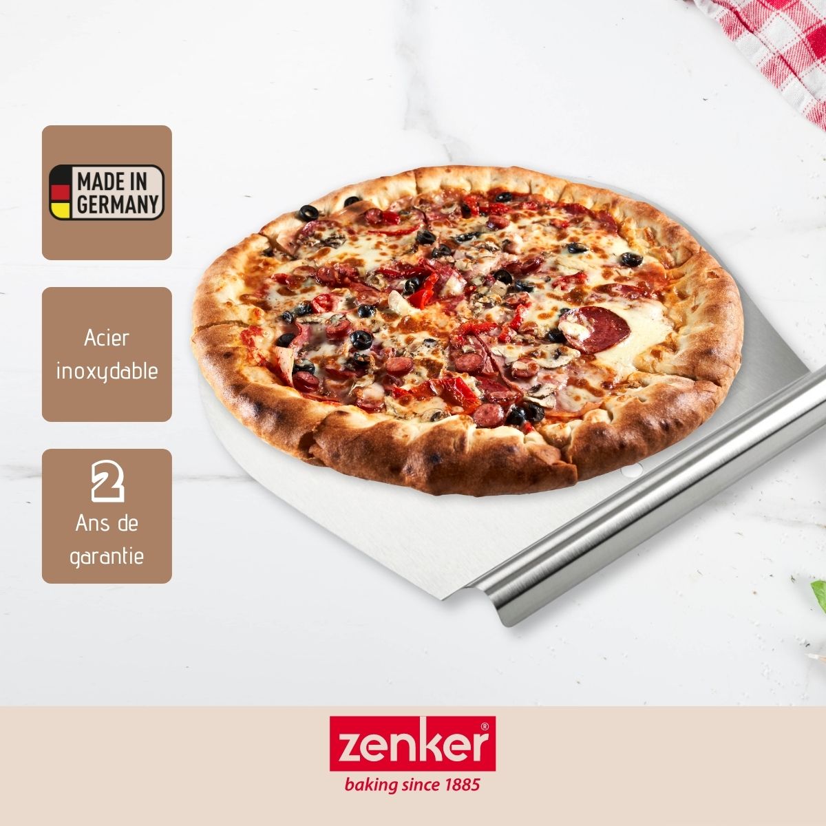 Zenker - Set De 2 Ustensiles De Cuisine Pelle À Gâteau Et Pelle À Pizza Zenker Smart Pastry - Gris