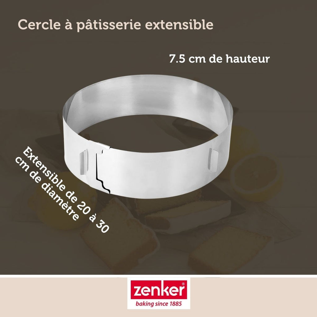 Zenker - Lot De 2 Cercles À Pâtisserie 15/30 Cm En Inox Zenker Smart Pastry - Inox