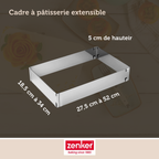 Zenker - Ensemble De 2 Cadres À Gâteau Réglable 27 À 52 Cm Zenker Smart Pastry - Inox