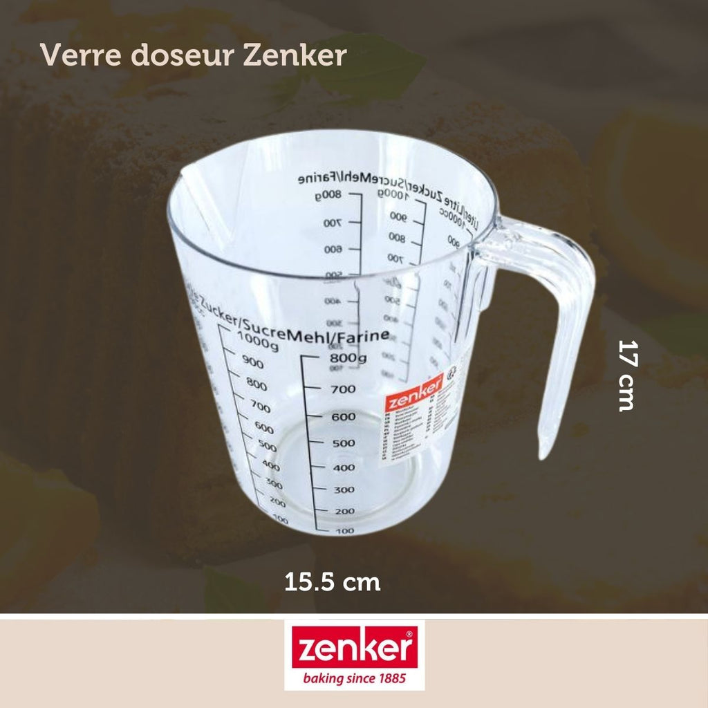 Zenker - Verre Doseur 1 Litre Zenker Smart Pastry - Transparent