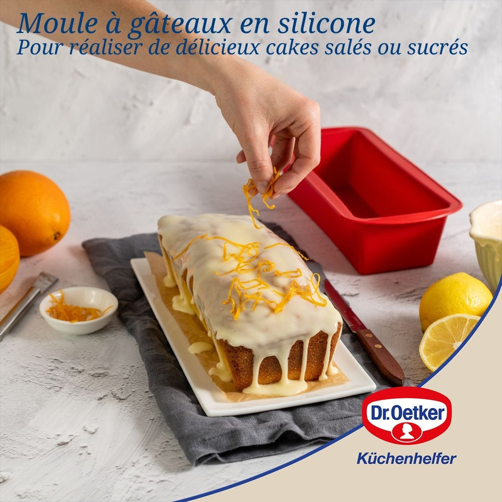 Dr Oetker - Moule À Cakes En Silicone 24 Cm Dr Oetker Flexxibel Love - Rouge