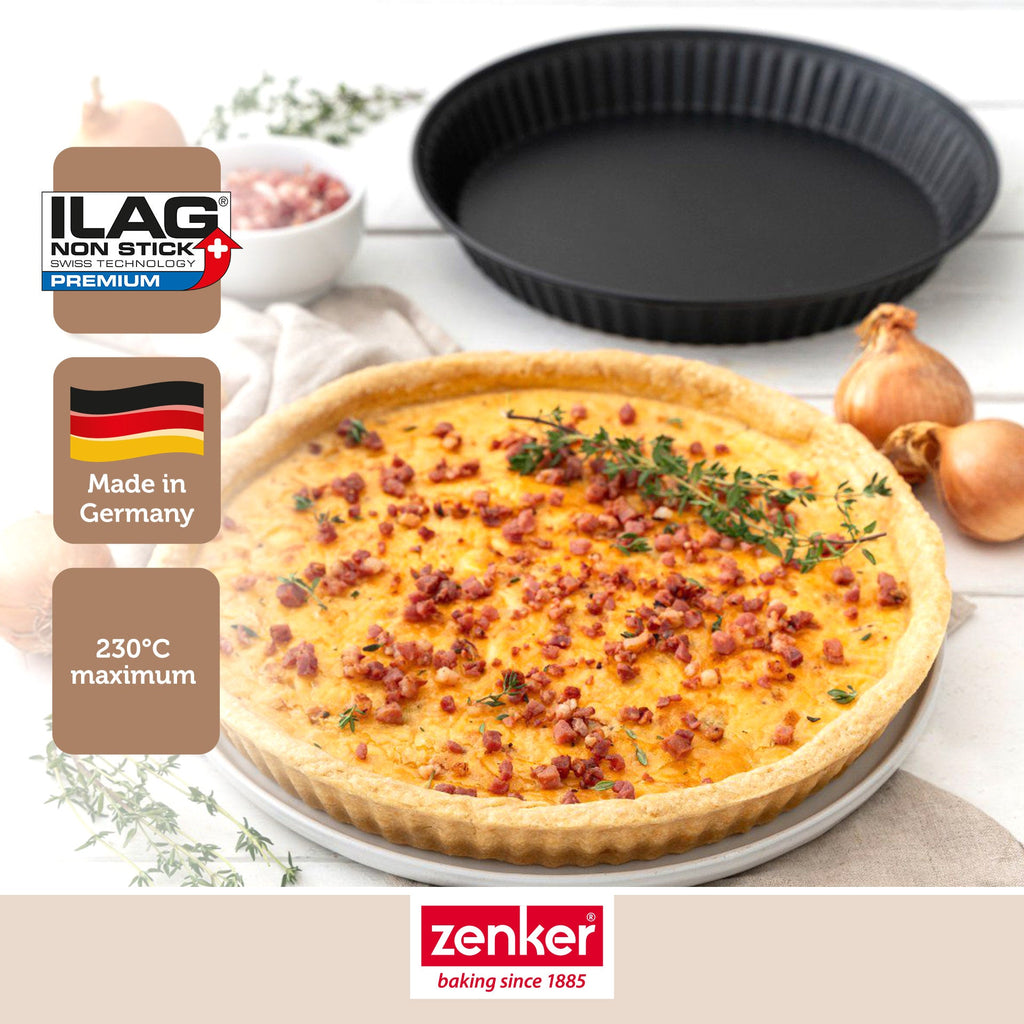 Zenker - Lot De 2 Moules À Quiche Lorraine 28 Cm Zenker Spécial Countries - Noir