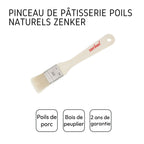 Zenker - Pinceau De Cuisine Et De Pâtisserie 19 Cm En Poils Naturels Zenker - Bois|Inox|Beige