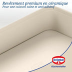 Dr Oetker - Moule À Gâteau Céramique Et Plat Four Dr Oetker Back Trend - Blanc
