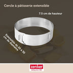 Zenker - Cercle À Pâtisserie Réglable Zenker Smart Pastry - Inox