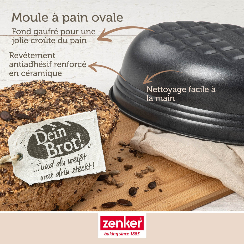 Zenker - Moule À Pain Ovale 26 X 16 Cm Zenker Black Metallic - Noir