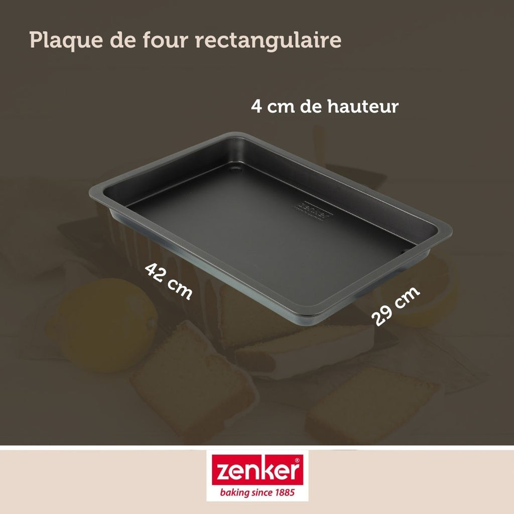 Zenker - Plaque De Four Rectangulaire 42 X 29 Cm Zenker Black Metallic - Noir