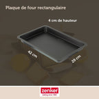 Zenker - Plaque De Four Rectangulaire 42 X 29 Cm Zenker Black Metallic - Noir