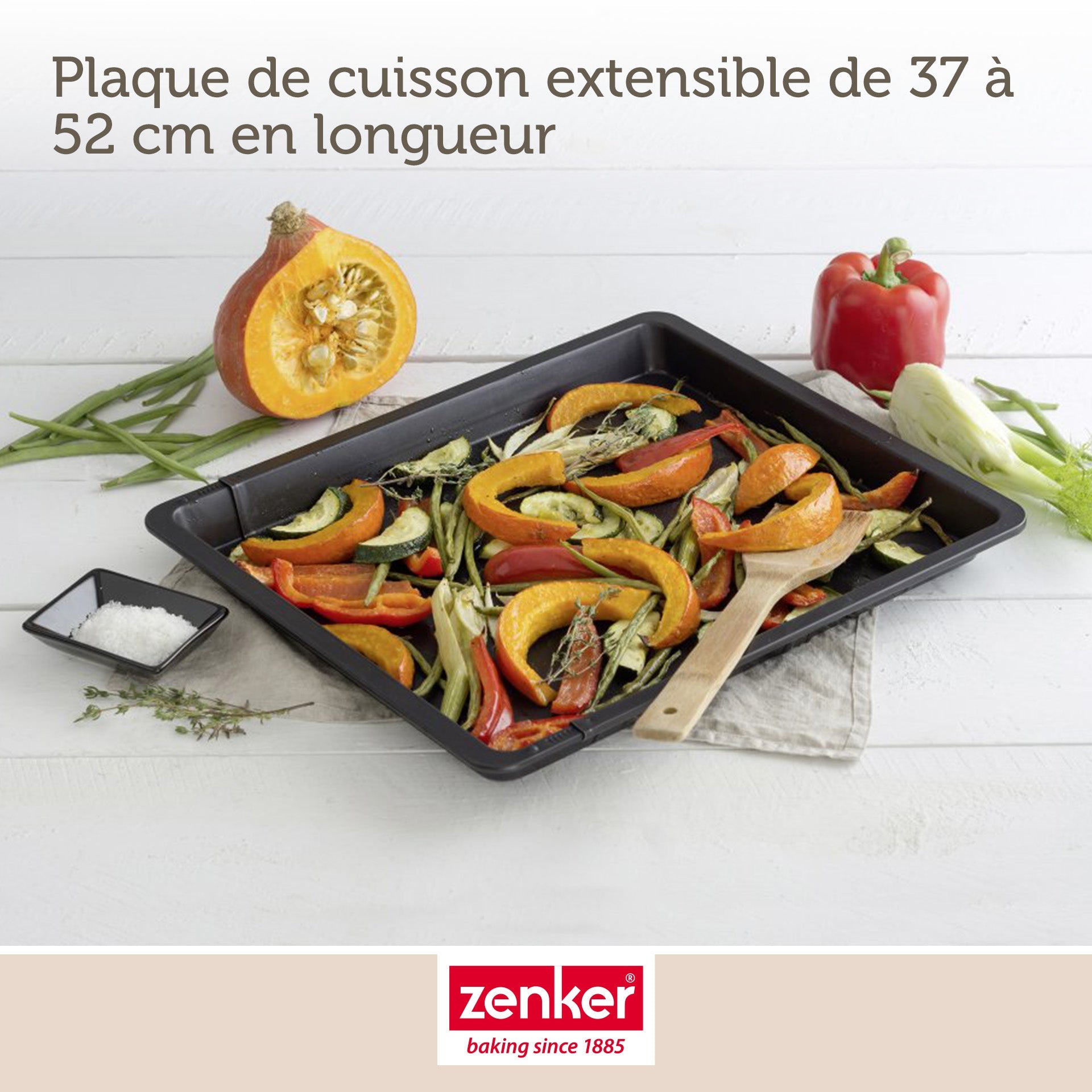 Zenker - Plaque De Cuisson Four Extensible De 37 À 52 Cm Zenker Black Metallic - Noir