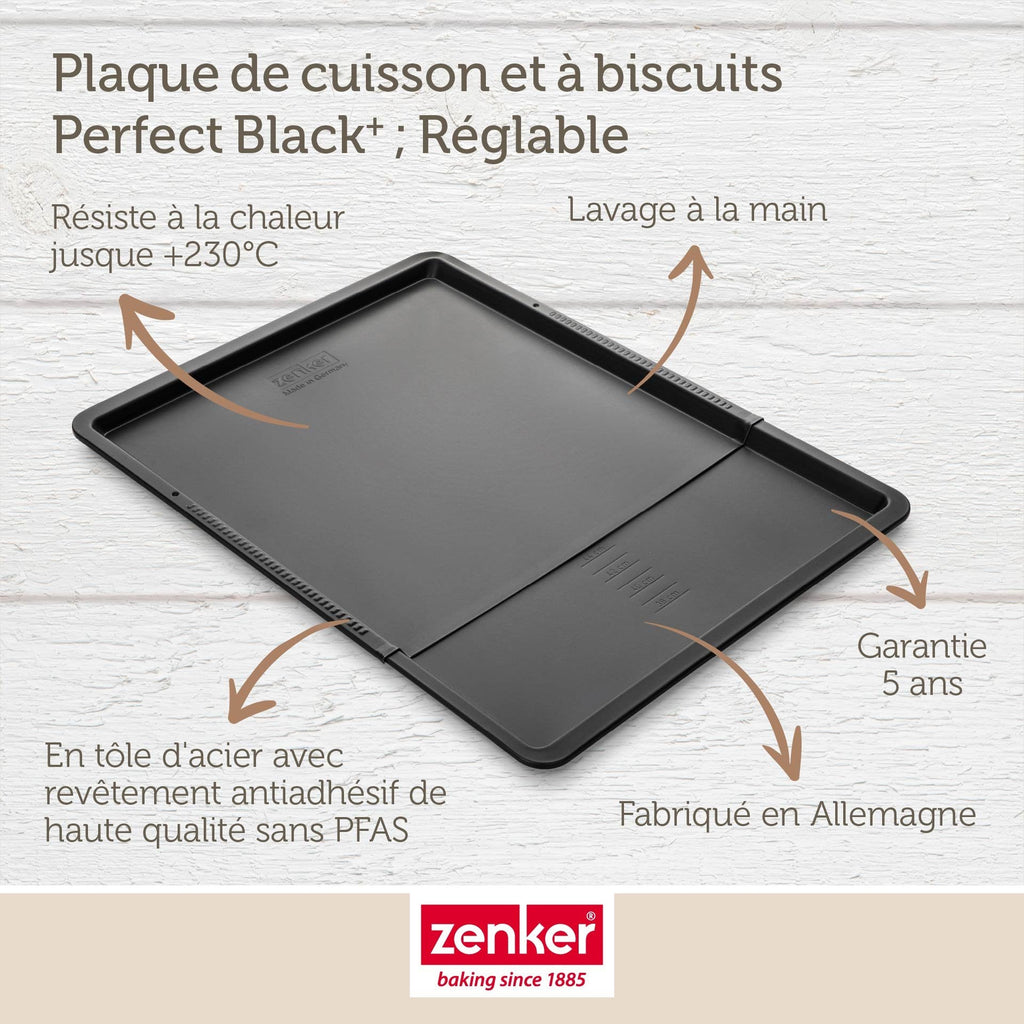 Zenker - Plaque De Cuisson Four Extensible De 37 À 52 Cm Zenker Perfect Black + - Noir