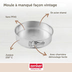 Zenker - Ensemble De 2 Moules À Manqué À Charnière 26,3 Cm Zenker Silver - Gris