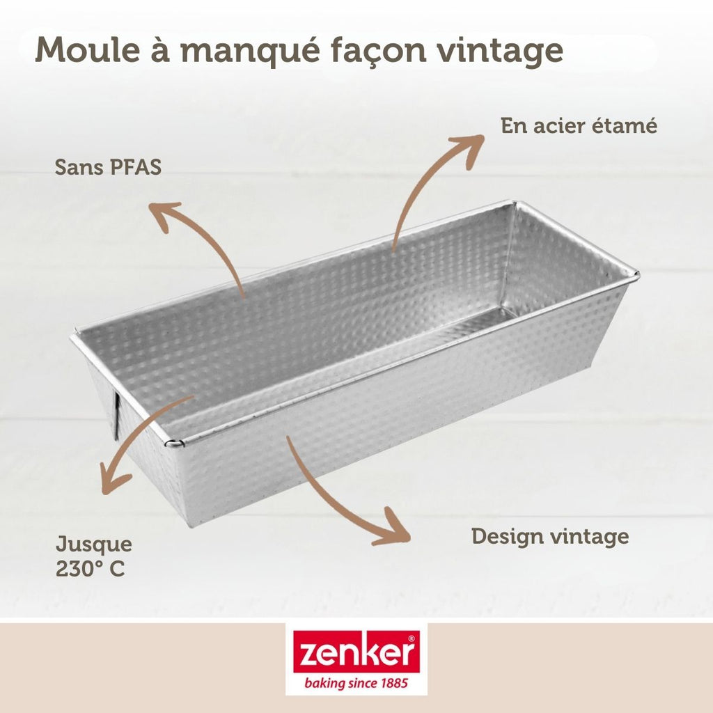 Zenker - Lot De 2 Moules À Cakes 25,5 X 11,2 Cm Zenker Silver - Gris