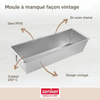 Zenker - Lot De 2 Moules À Cakes 30 X 11,5 Cm Zenker Silver - Gris