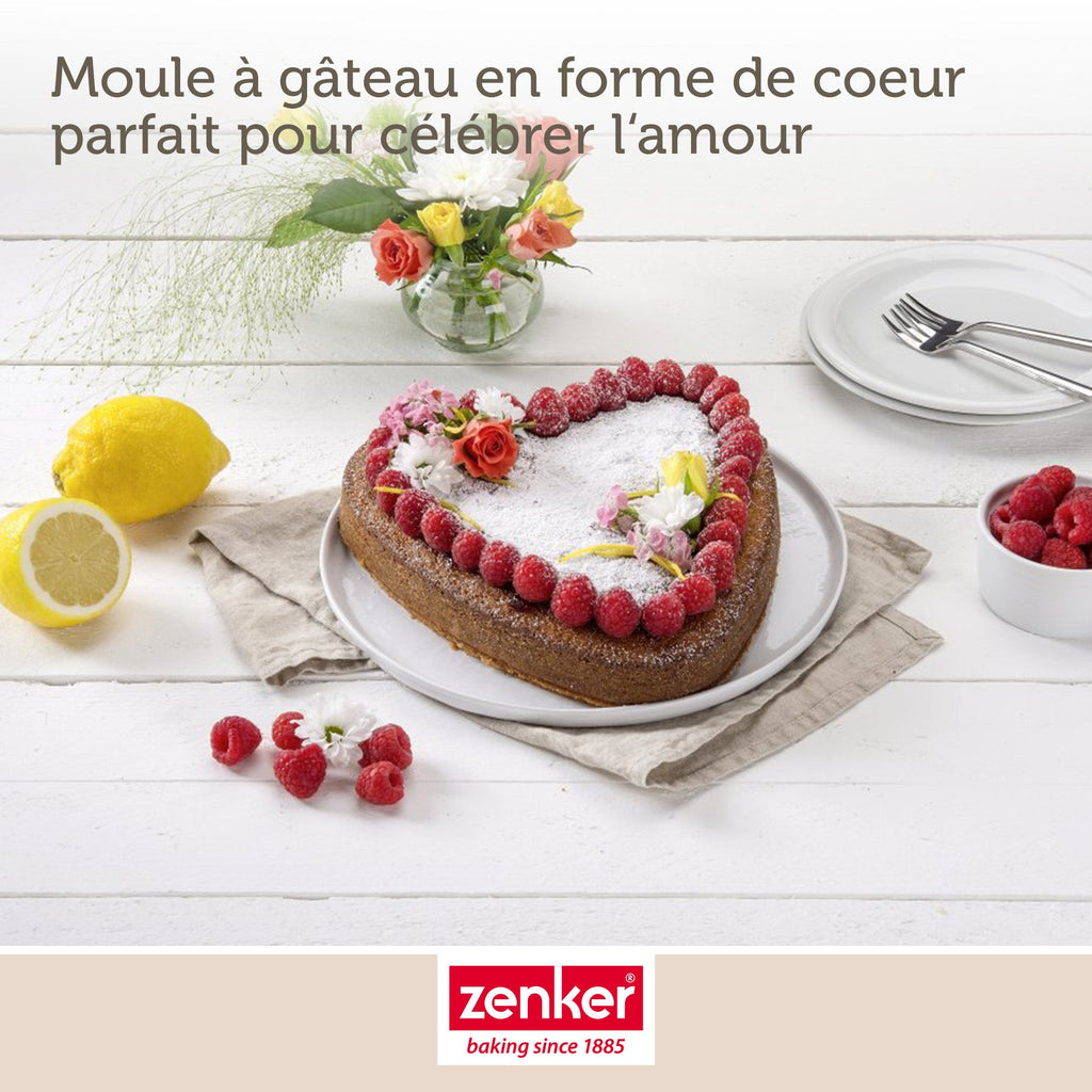 Zenker - Moule À Gâteau Coeur Avec Charnière 27 X 25 Cm Zenker Special Creative - Noir