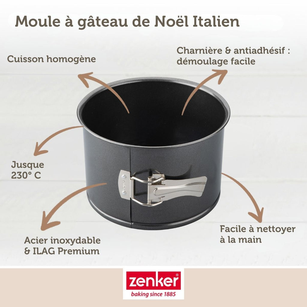 Zenker - Moule À Panettone À Charnière 18 Cm Zenker Black Metallic - Noir