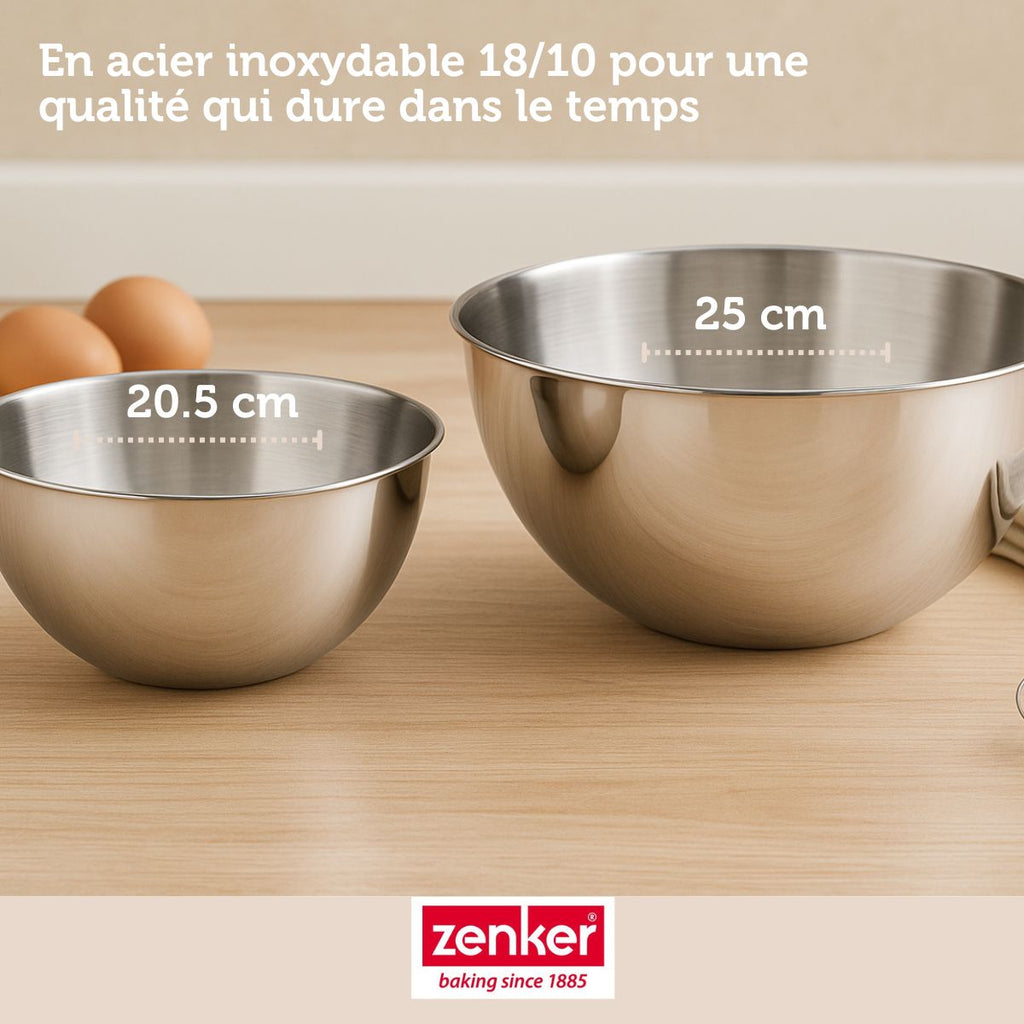Zenker - Set Pâtisserie Avec Moule À Cake 31,5 Cm, 2 Bols À Mixer, Verre Mesureur Et Spatule Zenker - Noir|Gris
