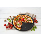 Zenker - Lot De 2 Plaques À Pizza À Fond Perforé 32 Cm Zenker Spécial Countries - Noir