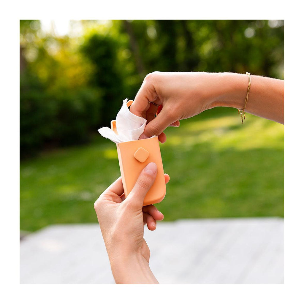 étui à mouchoirs en tissu lavables orange