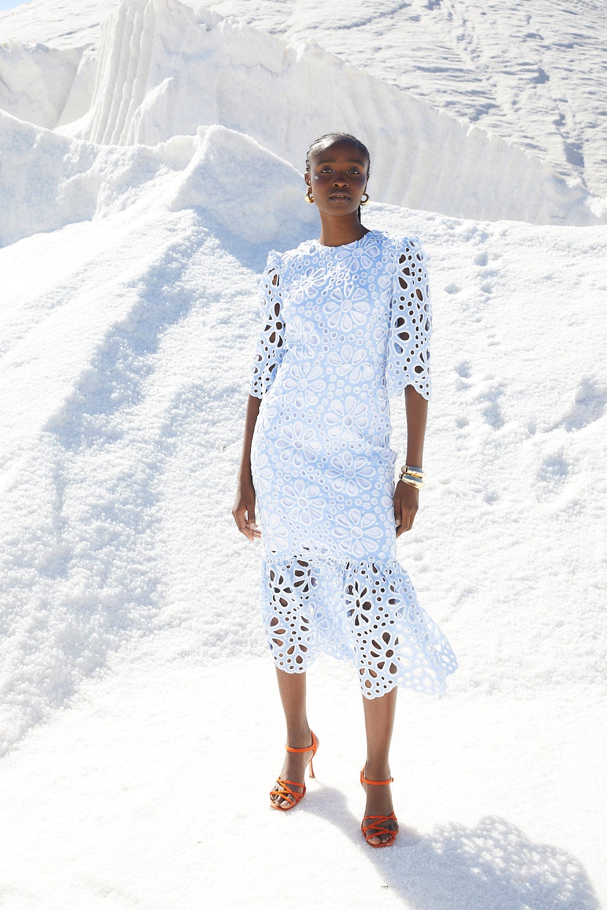 Robe Leyre Découpé Bleu