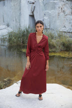 Robe Fernanda Satin Sienne