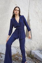 Pantalon Icon Jacquard Zigzag Marine