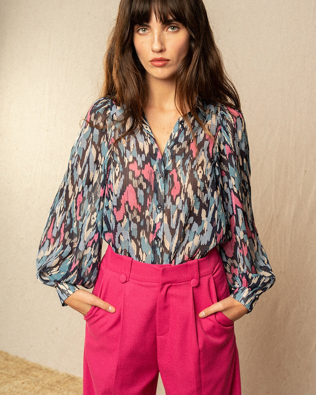 Chemise Iris Marine