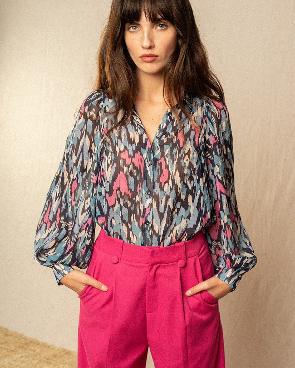 Chemise Iris Marine