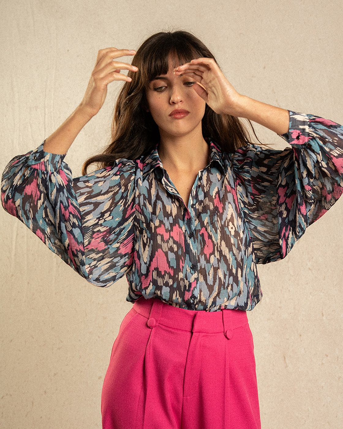 Chemise Iris Marine
