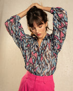 Chemise Iris Marine