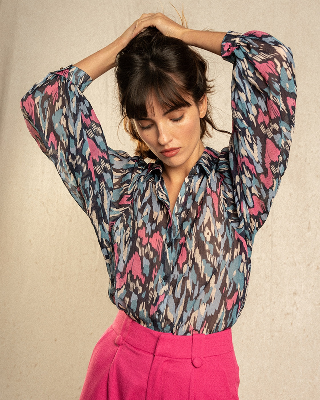 Chemise Iris Marine