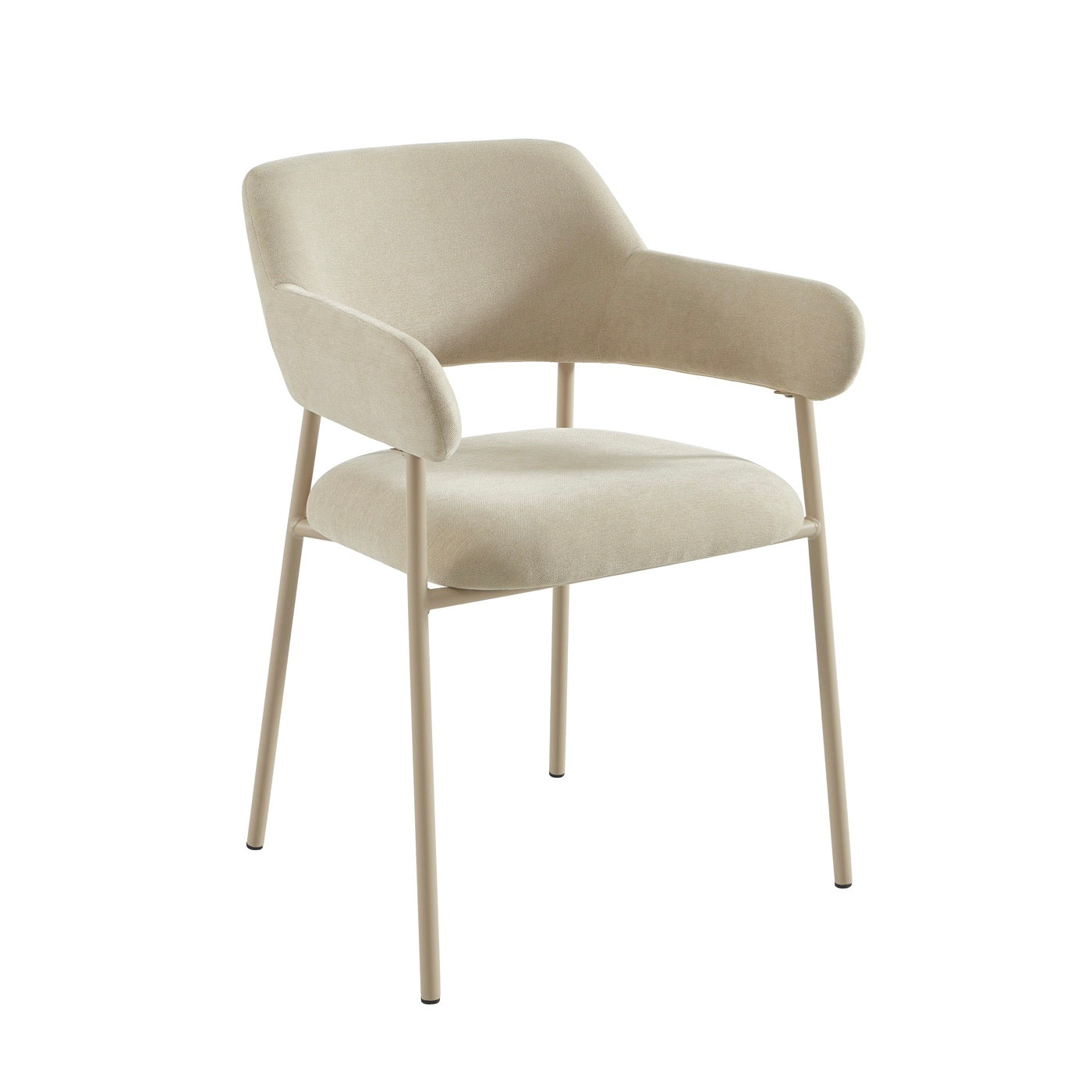 Ivan - Lot De 2 Fauteuils Repas - Tissu Beige