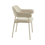 Ivan - Lot De 2 Fauteuils Repas - Tissu Beige