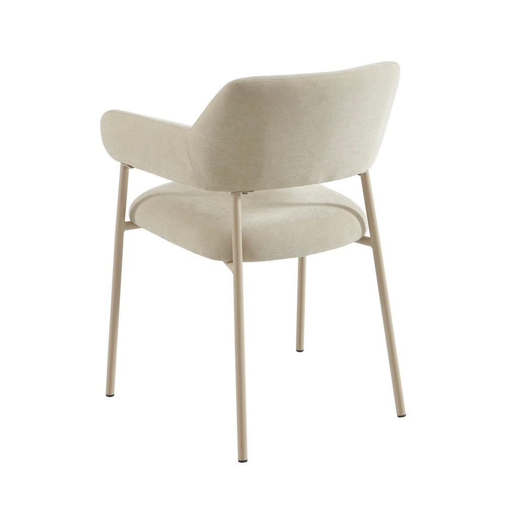 Ivan - Lot De 2 Fauteuils Repas - Tissu Beige