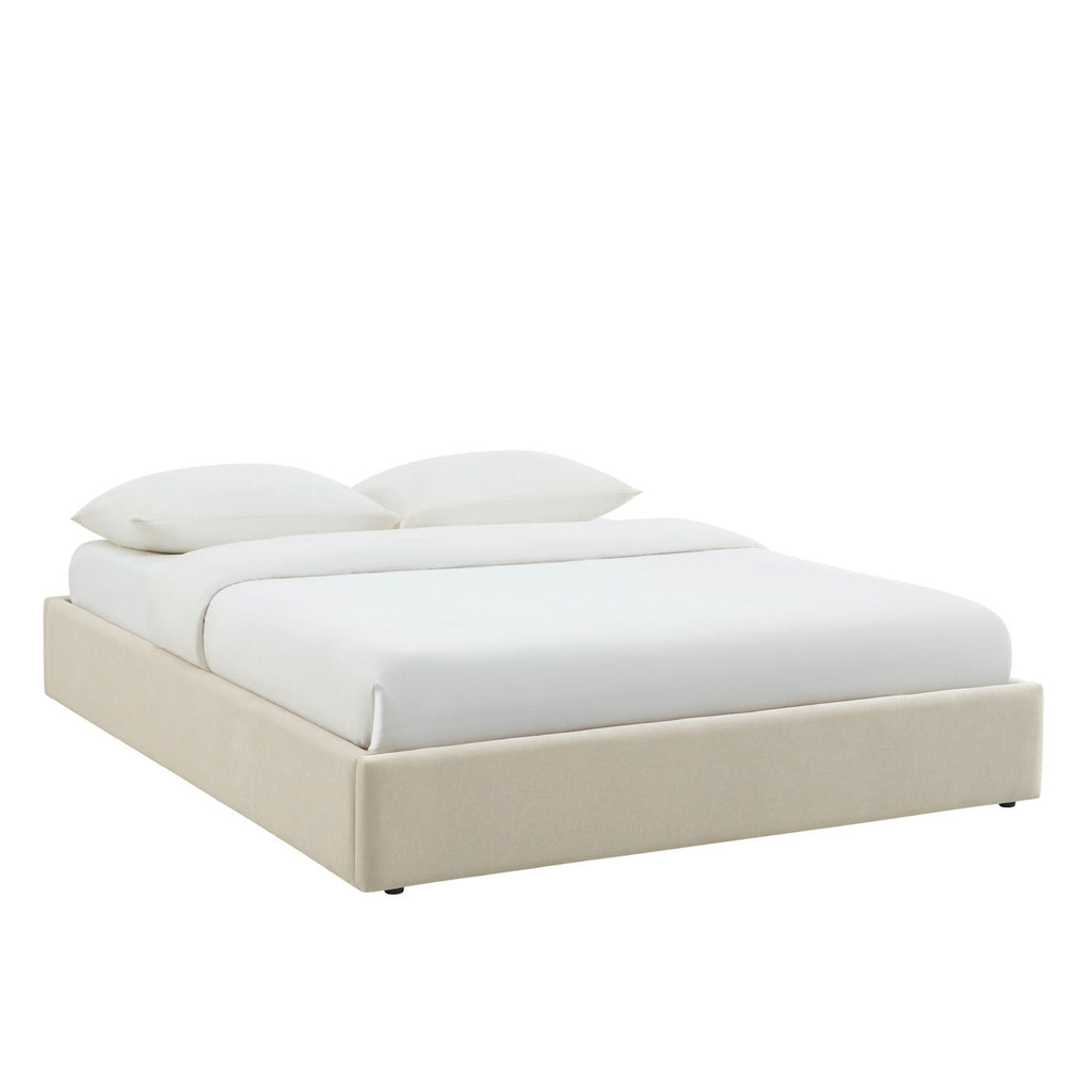 Ivy - Lit Coffre - Tissu Beige