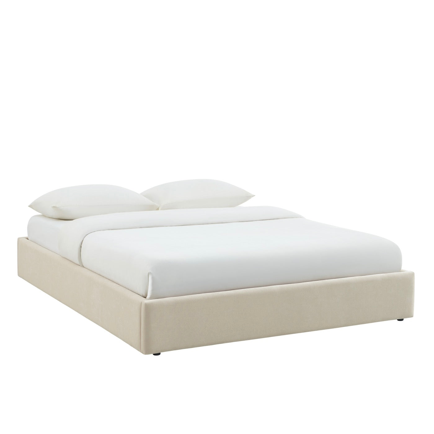 Ivy - Lit Coffre - Tissu Beige