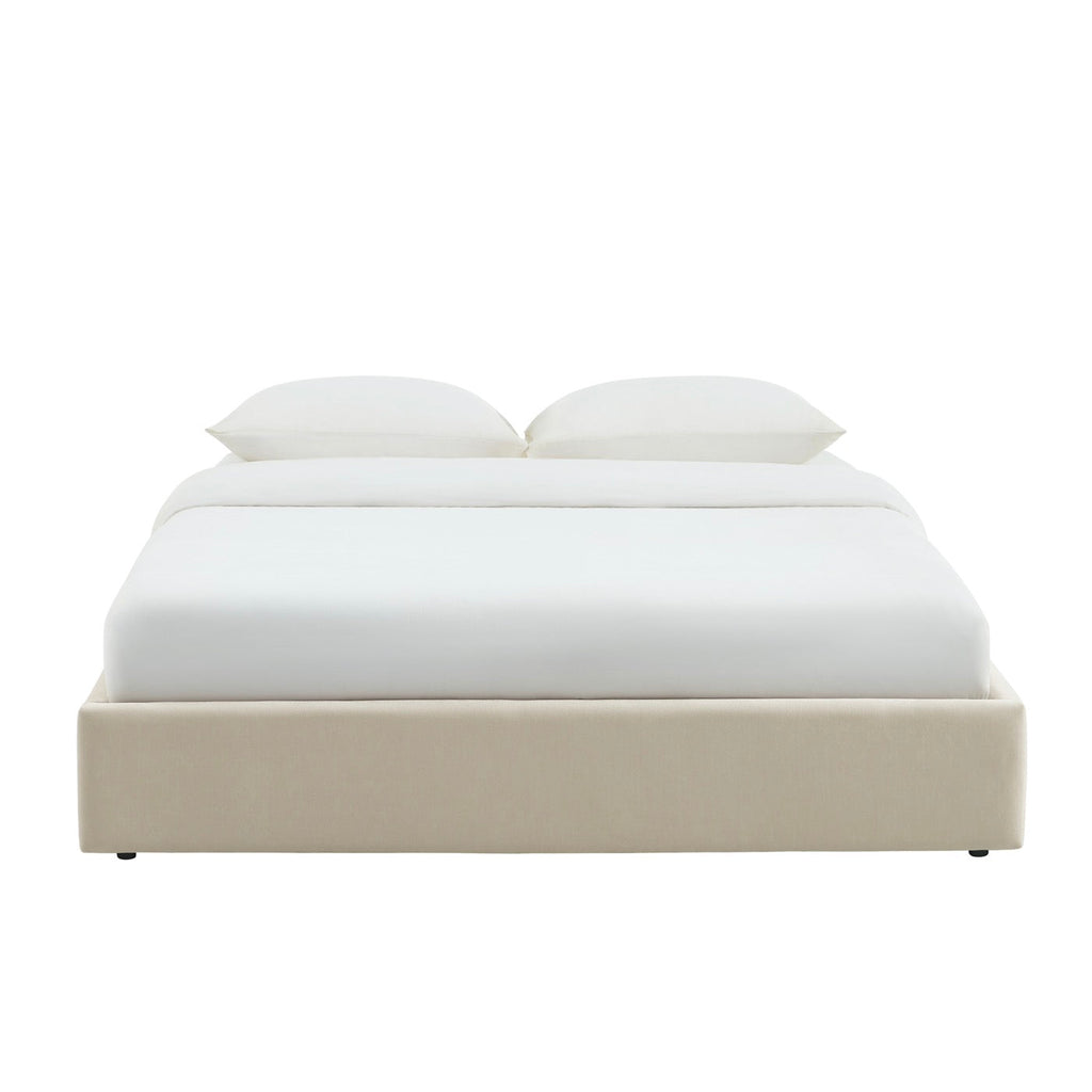 Ivy - Lit Coffre - Tissu Beige