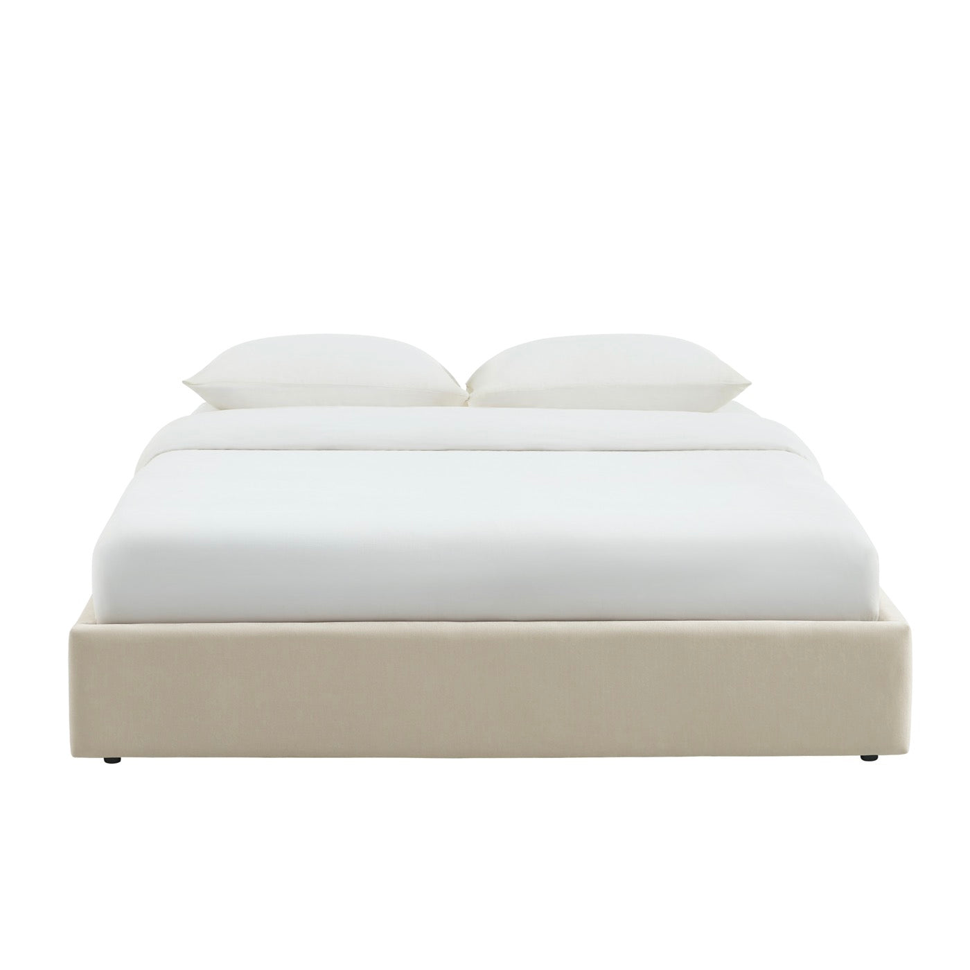 Ivy - Lit Coffre - Tissu Beige